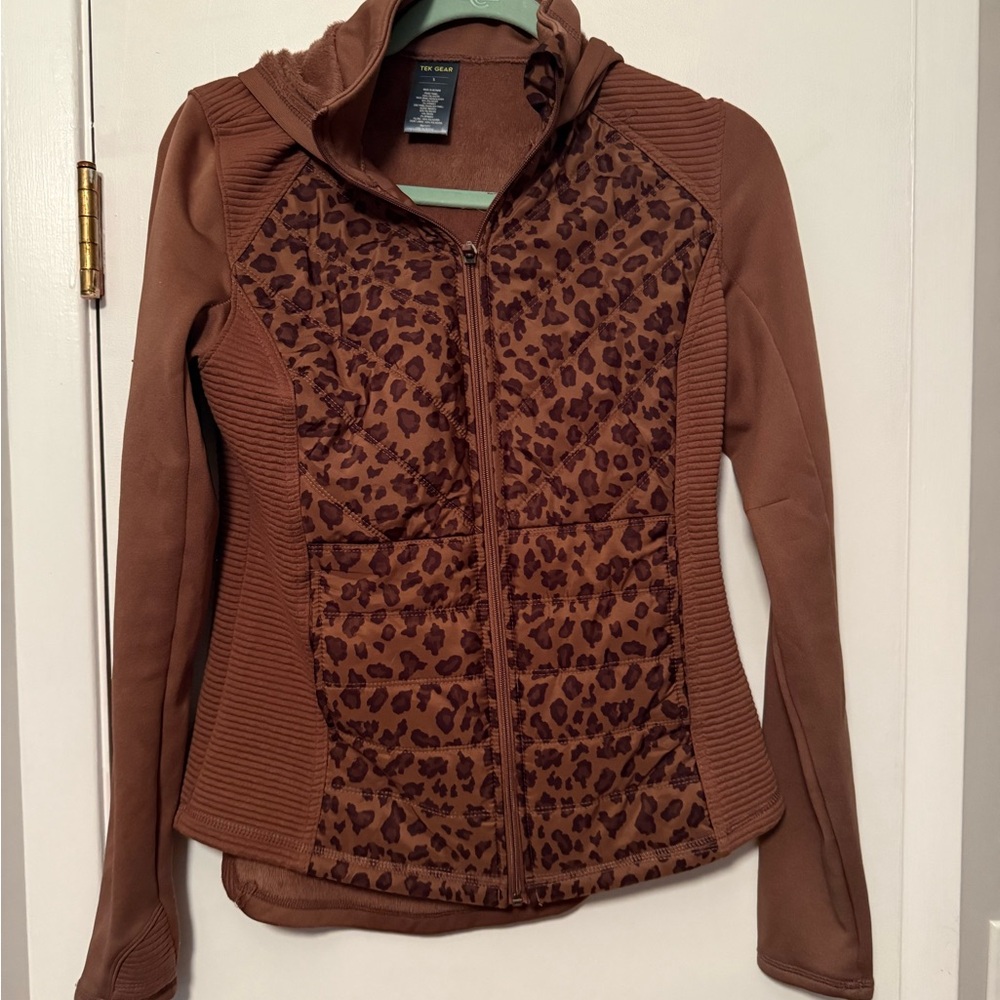 Tek Gear Brown Leopard Print Jacket